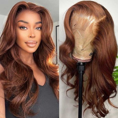 Points For Free Hair | UNice.com Ash Light Brown, Lace Front Middle Part, Middle Part Wigs, Golden Brown Color, Straight Hairstyle, Light Ash Brown, Part Wigs, Light Brown Color, More Confidence