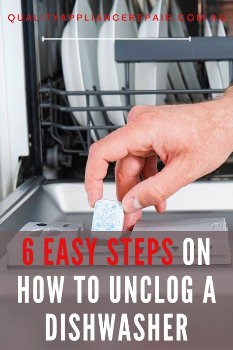 By following these simple steps, you can easily unclog your dishwasher and get it back up and running in no time. Unclog Dishwasher, Diy Steps, Dryer Repair, Appliance Repair, Simple Life Hacks, Water Damage, Simple Life, No Time, Easy Steps