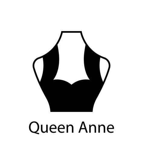 Queen Anne of Fashion Neckline Type for Women Blouse, Dress Silhouette Icon. Black T-Shirt, Crop Top on Dummy. Trendy Ladies Queen Anne Type of Neckline. Isolated Vector Illustration. Queen Anne Neckline Blouse, Queen Anne Neckline Top, Queen Anne Neckline Dress, Types Of Necklines, Queen Anne Neckline, Clothing Templates, Blouse Necklines, Blouse Casual Fashion, Christmas T Shirt Design