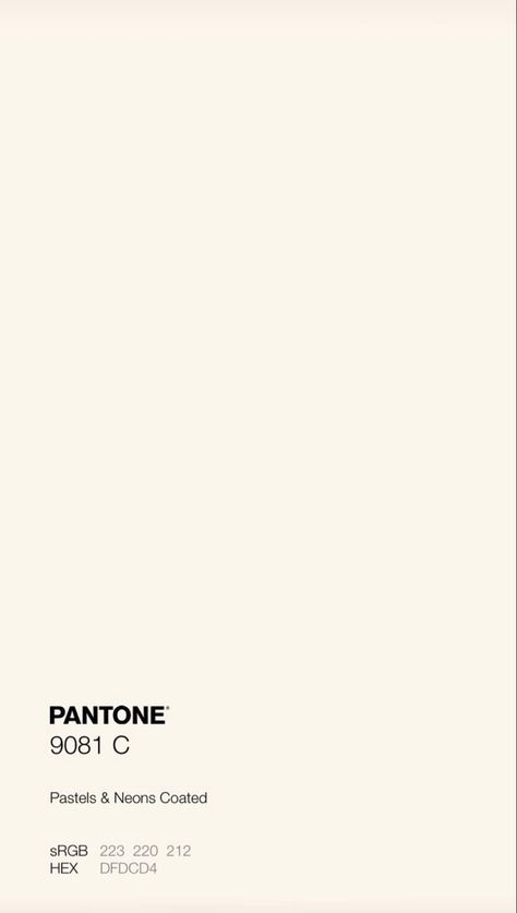 Off White Colour Aesthetic, Pantone Off White Color, Pale Cream Color, Pantone Ivory Cream, White And Cream Palette, Off White Color Swatch, Cream Paint Swatch, Pantone Cream White, Paint Cream Color