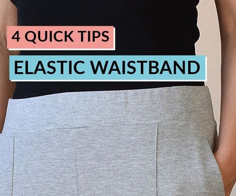 Sew Elastic Waistbands Like a Pro + Pattern Sneak Peek 🤫 Sew Elastic Waistband, Elastic Waistband Tutorial, Sew Pants, Sew Zipper, Sewing Pattern Shop, Sewing Elastic, The Fold Line, Pants Sewing Pattern, Garment Industry