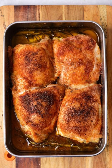 Bake Frozen Chicken In Oven, Frozen Chicken Baked In Oven, Frozen Chicken In Oven, Frozen Chicken Thighs Crockpot, Frozen Chicken Thigh Recipes, Chicken Thigh With Skin Recipe, Boneless Chicken Thighs Crockpot, Chicken Thigh Teriyaki, Baking Frozen Chicken