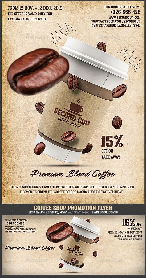 Coffee Shop Promotion Flyer Cafe Offer Poster, Coffee Flyer Design Ideas, Coffee Shop Advertising Ideas, Coffee Advertising Posters, Coffee Advertising Ideas, Cafe Advertising, Coffee Elements, Coffee Banner, Coffee Ads