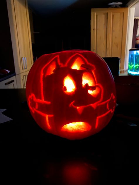 #heelerween Pumpkin Carving Bluey, Pumpkin Carving Ideas Bluey, Bluey Pumpkin Carving, Vampire Pumpkin Carving, Vampire Pumpkin, Pumkin Carving, Easy Pumpkin Carving, Pumpkin Carving Ideas, Pumpkin Carvings