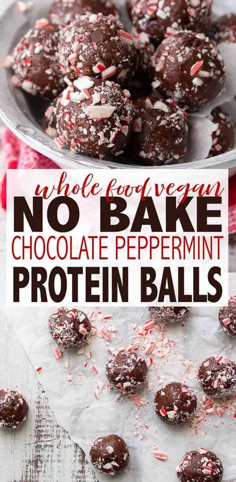 Healthy Christmas Protein Balls, Holiday Energy Balls, Healthy Christmas Energy Balls, Christmas Sweets Healthy, Healthy Peppermint Recipes, Protein Holiday Treats, Healthier Holiday Treats, Holiday Desserts Healthy, Healthy Christmas Treats Clean Eating