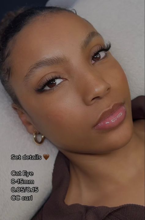 Natural Wispy Cat Eye Lashes, Flare Lash Extensions, Halle Bailey Lashes, Whisky Classic Lashes, Dainty Eyelash Extensions, Lash Extensions Styles Black Women Natural, Eyelash Extension Natural Look, Soft Lashes Extensions, Lash Set Styles