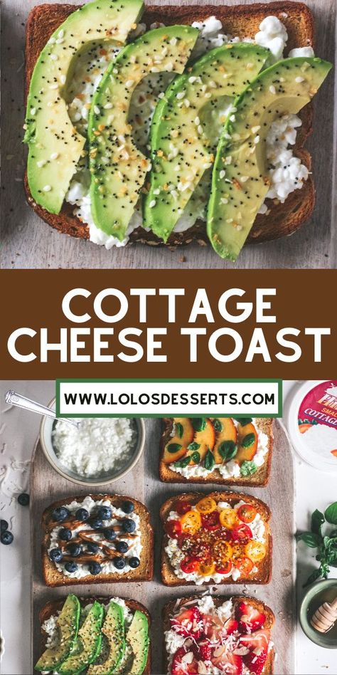 Cottage Cheese Mediterranean, Cottage Cheese On Toast Recipes, Ways To Eat Cottage Cheese Healthy, Healthy Cottage Cheese Breakfast, Cottage Cheese Benefits, Cottage Cheese Toast Ideas, What To Eat With Cottage Cheese, Cottage Cheese Toast Breakfast Ideas, Easy Healthy Pregnancy Meals