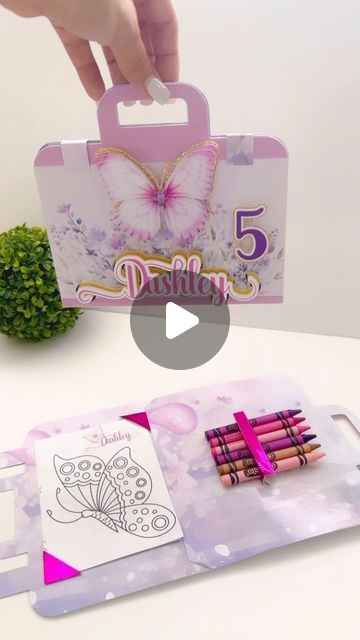 Michelle Andrade-Party Decor on Instagram: "One of my favorite things to do is the activities favor boxes for the kiddos!!   🦋 This coloring suitcase is perfect for them 🖍️🧳  🦋 This Product was made it with photo glossy paper from @koalagp_paper  61 lb  🦋 Enjoy 12% off with the code Amy2021 in their website click on my bio⬆️  #coloringsuitcase #butterflytheme #butterflypartyfavors" Butterfly Party Favors, Princess Tiana, Butterfly Theme, My Favorite Things, Favor Boxes, Glossy Paper, Be Perfect, Made It, Party Decor