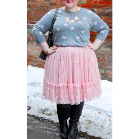 Lane Bryant Skirts | Layered Tulle Skirt | Color: Pink | Size: 2x Plus Size Skirts Outfits, Black Men Street Style, Plus Size Skirt Outfits, Plus Size Retro Fashion, Skirts Layered, Wizard Fashion, Petticoat Skirt, Gonna In Tulle, Plus Size Inspiration