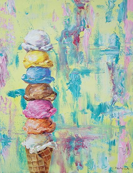 I Wish Ice Cream Paintings from the Ridgeway Summer Festival Ice Cream Painting, Scream Art, Ice Cream Art, Ice Cream Theme, Cream Art, Summer Painting, Ice Cream Cones, Paint Night, Middle School Art