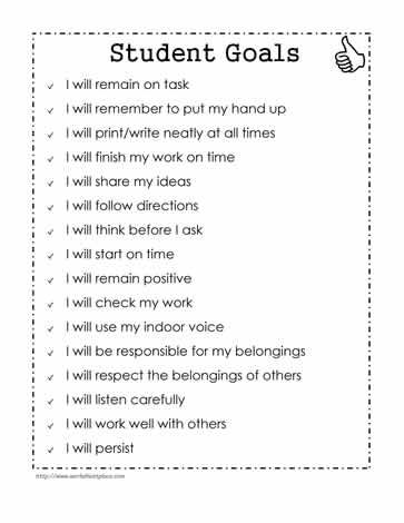 Sample Goals for Students Student Goal Setting, Goals For Students, Student Growth Mindset, Goal Setting For Students, Therapy Techniques, World History Lessons, Goals Worksheet, Writing Rubric, Behavior Interventions