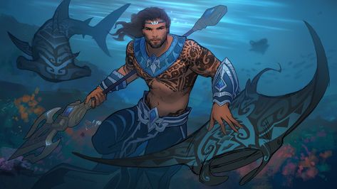 ArtStation - Riptide Poseidon, Jon Neimeister Underwater City, Greek And Roman Mythology, Roman Mythology, Mermaid Life, Fantasy Races, Classic Comics, Fantasy Warrior, Gods And Goddesses, Fantasy Character Design