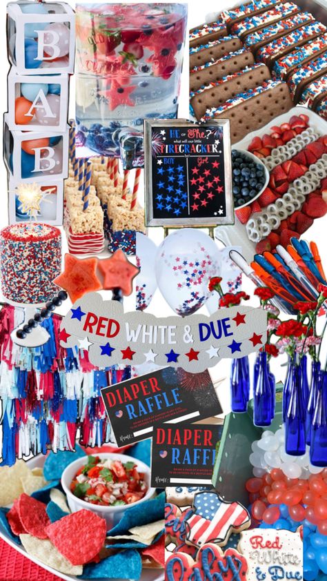 A vision board idea I had for a 4th of July baby shower July Baby Shower Ideas Girl, Little Firecracker Baby Shower Ideas, July 4th Baby Shower Ideas, 4th Of July Baby Shower Ideas, July Baby Shower Themes, July Baby Shower Ideas, Vision Board Idea, Shower Funny, July Baby