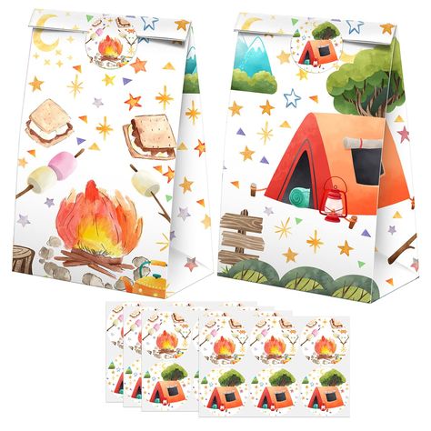 Camping Themed Birthday Party, Happy Camper Birthday Party, Camping Party Favors, 90s Party Ideas, Camping Theme Birthday Party, Camping Theme Birthday, Bonfire Party, Camping Theme Party, Fruit Party