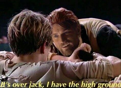 I Have The High Ground, Funny Star Wars Memes, Prequel Memes, Star Wars Quotes, High Ground, Star Wars Facts, Star Wars Jokes, Darth Maul, Star Wars Wallpaper