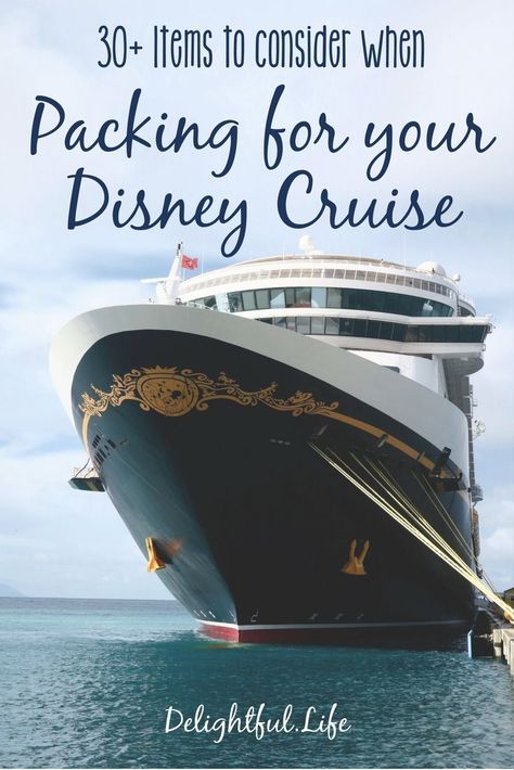 Are you planning a vacation with Disney Cruise Line? We've put together this list of things you should probably consider as you pack. Disney Cruise Packing, Disney Cruise Ship, Disney Cruise Packing List, Cruise Disney, Cruise Packing List, Disney Dream Cruise, Disney Cruise Vacation, Cruise Packing, Disney Cruise Tips