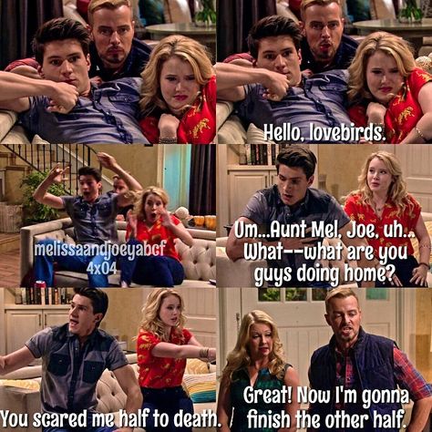 Melissa & Joey on Instagram: “Oh, Joey. So much for being cool and calm! 😂 • If anyone has scene requests, comment below, and please be descriptive as possible and send…” Me Word, Melissa & Joey, You Scare Me, The Pilot, The Other Half, The Scene, Just Because, Send Me, Instagram Photos