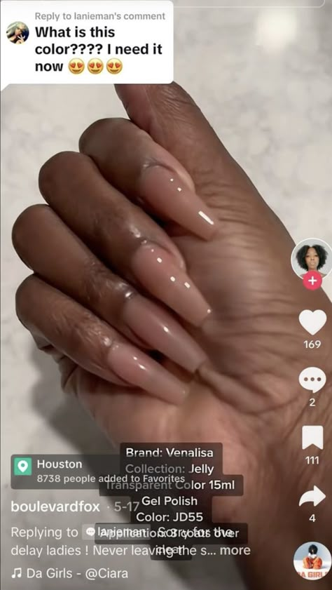 Light Pink Nude Almond Nails, Draya Michele Nails, Natural Nail Ideas Fall, Pink See Thru Nails, Nude Nails On Black Women, Nude Ombre Nails Almond, Milky Brown Nails, Jelly Nude Nails, Soft Nail Colors