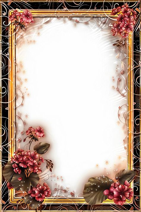 Pictures Frames Ideas, Best Photo Frame Designs, Frame Flowers, Frames For Pictures, Photo Frame Background Design, Photo Border Frames, Frame Photo Design, Card Frame Design, Fream Poto Design