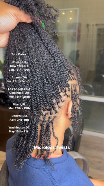 MaNeTaMeD™ Studio on Instagram: "Services: Microlocs Twists & Braids Traditional Loc Extensions Sew Ins Temporary Human Hair Twists There are only 2 spots left for Atlanta! Early booking is encouraged! Book your consultation today! Link in bio! #microlocsextensions #microlocsjourney #locextensionsatlanta #atlantaloctician #microlocsretie #microlocs #atlantamicrolocs #microlocsdc #houstonmicrolocs #locextensionsatl #atlmicrolocs #houstonloctician #microlocsmiami #locjourney #microlocsla #microlocschicago #microlocsnewyork #microlocsokc #microlocsdenver #microlocsnewjersey #microlocsatlanta #atlantamicrolocks #dcmicrolocs #microlocsdmv #microlocks #microlocslosangeles #microlocsbraids #interlocking #microlocstwists #microlocsbraids" Microlocs Braids, Braids And Locs, Micro Twists, Micro Locs, Twists Braids, Loc Extensions, Hair Twists, Sister Locs, Loc Inspiration