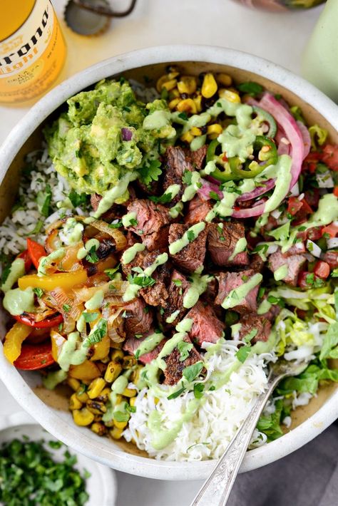 Cilantro Lime Rice Steak Bowl, Mexican Steak Bowl Recipe, Tex Mex Burrito Bowl, Steak Burrito Bowl Crockpot, Brisket Burrito Bowl, Steak Taco Salad Bowls, Steak And Avocado Bowl, Mexican Rice Bowls Beef, Carne Asada Burrito Bowl