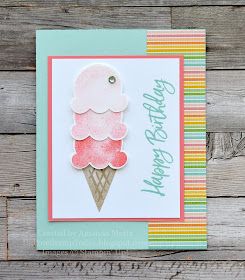 Did You Stamp Today?: Triple Decker Birthday - Stampin' Up! Sweet Ice Cream Cupcake Cards, Hello Cupcake, Cupcake Card, Cake Card, Kids Birthday Cards, Stamping Up Cards, Handmade Birthday Cards, Ice Cream Cone, Pavlova