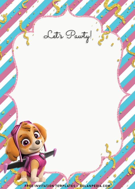 Free  8+ Adorable Skye And Everest Paw Patrol Birthday Invitation Templates Skye Birthday Party, Skye Paw Patrol Party, Paw Patrol Skye Birthday, Skye And Everest, Paw Patrol Birthday Invitations, Dance Party Invitations, Everest Paw Patrol, Victoria 1, Free Printable Invitations Templates