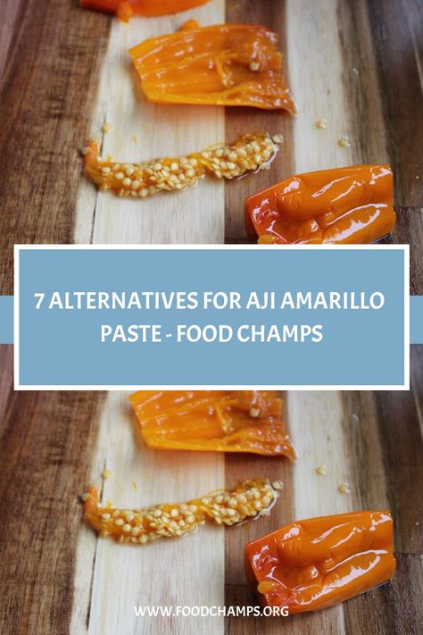 Aji Amarillo paste is a difficult food item to replace, with its both sweet and spicy flavor. Luckily, these 7 substitutes work quite well in a pinch! Calabrian Chili Paste Recipes, Aji Amarillo Paste, Achiote Paste, Types Of Chili Peppers, Calabrian Chili Paste, Savory Dips, Weekend Recipes, Roasted Poblano Peppers, Pitta Bread