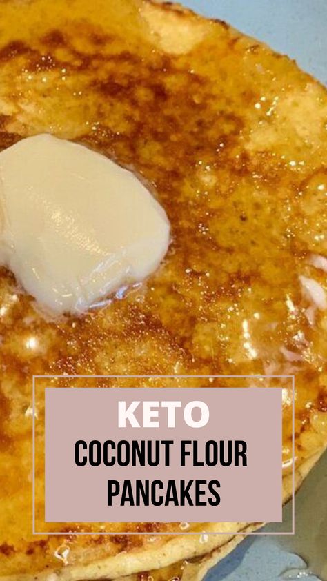 Keto Pancakes Coconut Flour, Coconut Flour Pancakes Recipe, Keto Simple, Ketogenic Breakfast, Low Carb Love, Keto Breakfasts, Almond Flour Pancakes, Coconut Flour Pancakes, Ideal Protein Recipes