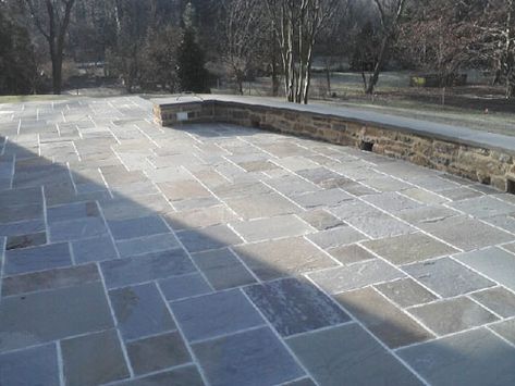 patio bluestone | Blue Stone Patios | Stone Pavers Patios | Patio Contractors of ... Patio Bluestone, Flag Stone Patio, Patio Patterns, Blue Stone Patio, Stone Patio Ideas, Bluestone Steps, Bluestone Walkway, Pavers Patio, Stone Patios