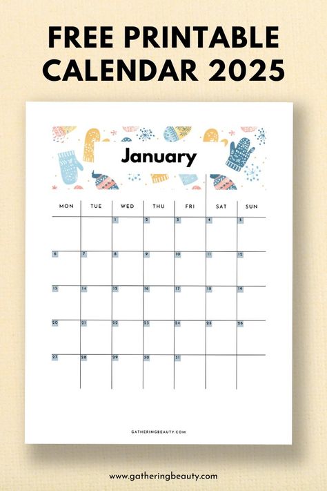 2025 Monthly Calendar Printable — Gathering Beauty Free Printable Monthly Calendars 2025, Free Calendar Printables 2025, Printable Calendar 2025 Free Monthly, Printable Monthly Calendar 2024 Free, January 2025 Calendar Printable Free, Printable 2025 Calendar Free, 2025 Printable Calendar, Free Printable Calendar Templates 2025, 2025 Calendar Printable