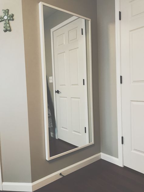 [CommissionsEarned] Large Full Length Mirror From Ikea. #largebedroommirrorideas Ikea Full Mirror, Ikea Body Mirror, Full Body Mirror Ikea, Mirror Full Length Bedrooms, Body Mirror On Wall, Full Body Wall Mirror, Big Full Body Mirror, Full Length Mirror In Small Bedroom, Big Body Mirror