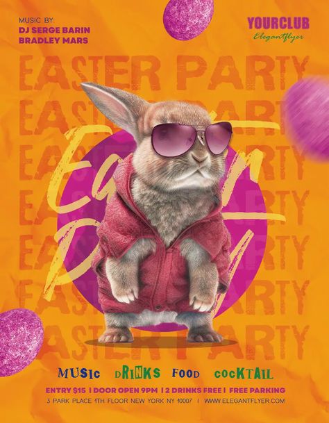 Check out the Cool Easter Party Event Free Flyer Template for your next club and party event. FreePSDFlyer.com is the best resource full of amazing Free PSD Flyer Templates for Photoshop! Create amazing flyer, poster or social media designs with our free templates. Procreate Flyer Design, Spring Flyer Design, Party Posters Design, Easter Event Poster, Party Poster Ideas, Easter Social Media, Easter Poster Design, Easter Graphic Design, Party Poster Design