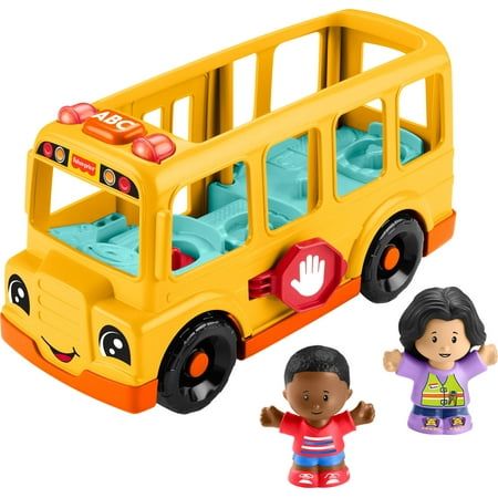 Get your toddler excited for their future first day of school with the Little People School Bus toy from Fisher-Price. This push-along musical toy vehicle features fun lights, songs, sounds and phrases, plus a fold-out stop sign and door that opens & closes for realistic pretend play. The School Bus comes with 2 Little People figures and seats up to 4 figures for endless, preschool-friendly storytelling. (Additional figures sold separately and subject to availability.) Colors and decorations may Toy School Bus, Sing Along Songs, Fun Songs, Development Activities, Stop Sign, Musical Toys, Activity Toys, Preschool Kids, Preschool Toys