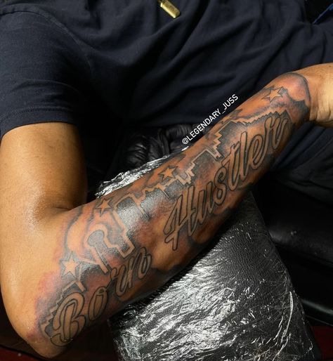 4arm Tattoo Men, Half Forearm Sleeve Tattoo For Men, Black Men Arm Tattoos, Full Sleeve Tattoos For Guys Black, Outer Arm Tattoo Men, Side Arm Tattoo Men, No Risk No Reward Tattoo, Black Men Sleeve Tattoo Ideas, Back Of Arm Tattoo Men