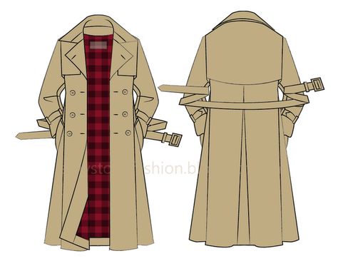 trench coat fashion flat sketches illustrator Men's Fashion Illustration, Trench Coat Fashion, Fashion Illustration Portfolio, Fashion Sketch Template, Fashion Sketches Men, Fashion Design Template, Clothing Sketches, Technical Drawings, Flat Sketches