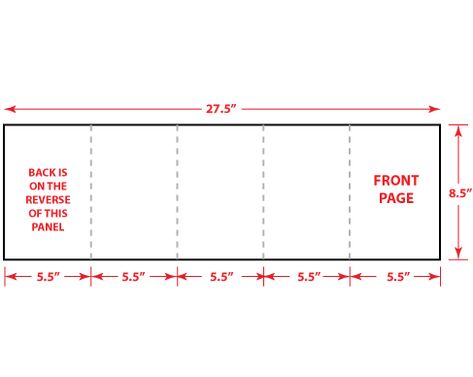 8.5" x 5.5" Accordion Fold Brochure Template Download | Adobe InDesign and PDF Setup Layout Accordion Fold Brochure, Brochure Stand, Combining Like Terms, Illustrator Template, Like Terms, Youtube Banner Template, Brochure Print, Accordion Fold, Fold Brochure