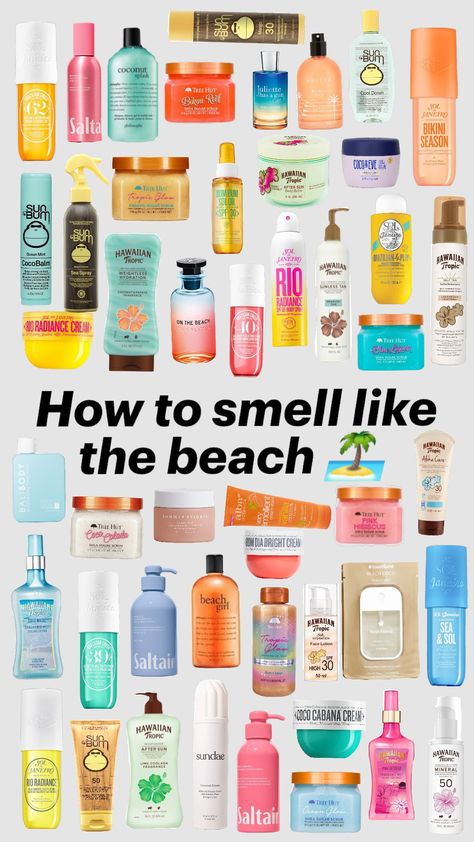 How to smell like the beach 🏝🌊☀️ Beach Scented Perfume, How To Smell Beachy, How To Smell Like Hawaii, How To Smell Like Tropical, How To Smell Like Hibiscus, How To Smell Clean And Fresh, How To Smell Tropical, How To Smell Nice, How To Smell Amazing