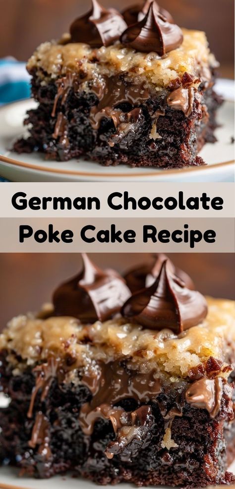 Looking for a delicious cake recipe? Try this German Chocolate Poke Cake Recipe, combining rich chocolate with an easy poke cake method for a treat. Perfect for any chocolate dessert lover!