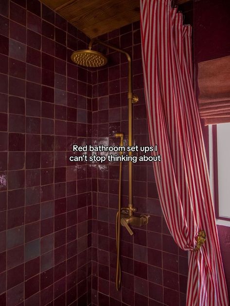 Red anywhere & everywhere ❤️ #bathroommakeover #bathroomdesign #bathro... | TikTok Blue Bathroom Aesthetic, Red Toilet, Red Bathroom Decor, Red Bathroom, Bathroom Red, Bathroom Aesthetic, Blue Bathroom, Bathroom Makeover, Home Inspo