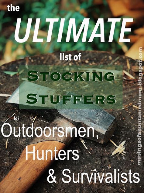 The Ultimate List of Stocking Stuffers for Outdoorsmen, Hunters & Survivalists #christmas #stockingstuffer #outdoorsman #hunter #survivalist Mens Gifts Hunting, Hunting Stuff For Men, Diy Gifts For Hunters Men, Gifts For A Hunter For Men, Blue Collar Stocking Stuffers, Gifts For Hunters Deer Hunting, Christmas Gifts For Hunters, Western Stocking Stuffers, Gifts For A Hunter