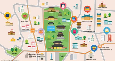 korea map kto tourism organization bukchon gwanghwamun gyeongbokgung seoul Seoul Map Travel, Seoul Tourist Map, Store Location Map Design, Korean Honeymoon, Korea Tourist Spots, Map Of Korea, Autumn In Seoul, I Seoul U, Places In Korea