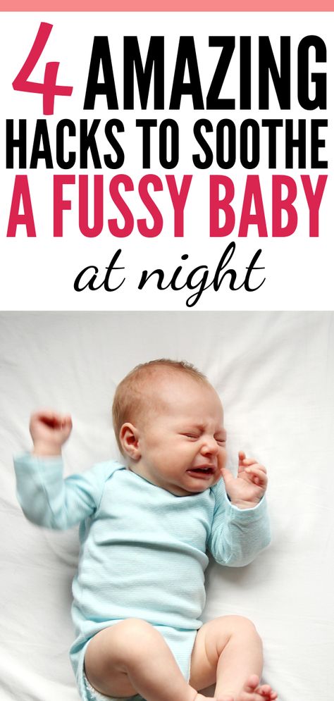 Do you have a fussy baby at night? Most babies experience the witching hour between 5 to 11 pm. Learn tricks to calm your crying newborn at night and sleep tips to help get you through the baby witching hours! Different Baby Cry Sounds, Fussy Baby At Night, Colic Baby Remedies, Fussy Newborn, Newborn Schedule, The Witching Hour, Newborn Baby Care, Newborn Baby Tips, Baby Sleep Schedule