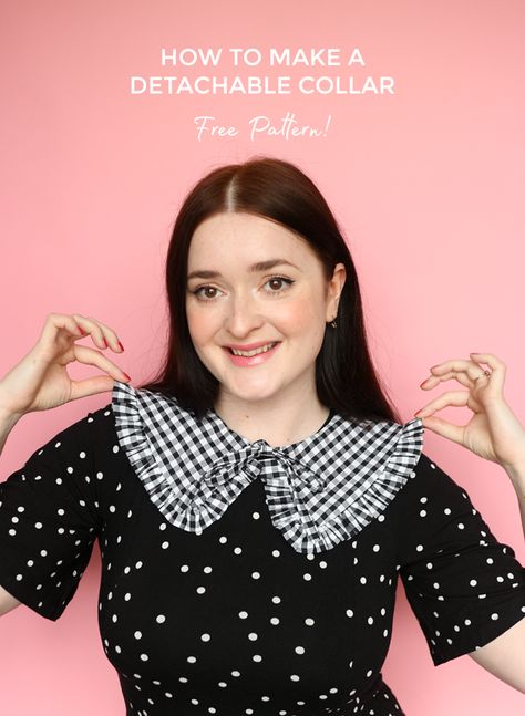 Tilly and the Buttons: FREE PATTERN! Oversized Detachable Collar Add Collar To Dress, Removable Collar Pattern, Peter Pan Collar Sewing Pattern, False Collar Pattern, Detachable Peter Pan Collar Pattern, Large Collar Pattern, Free Collar Pattern Sewing, Diy Collar Pattern, Peter Pan Collar Pattern Free