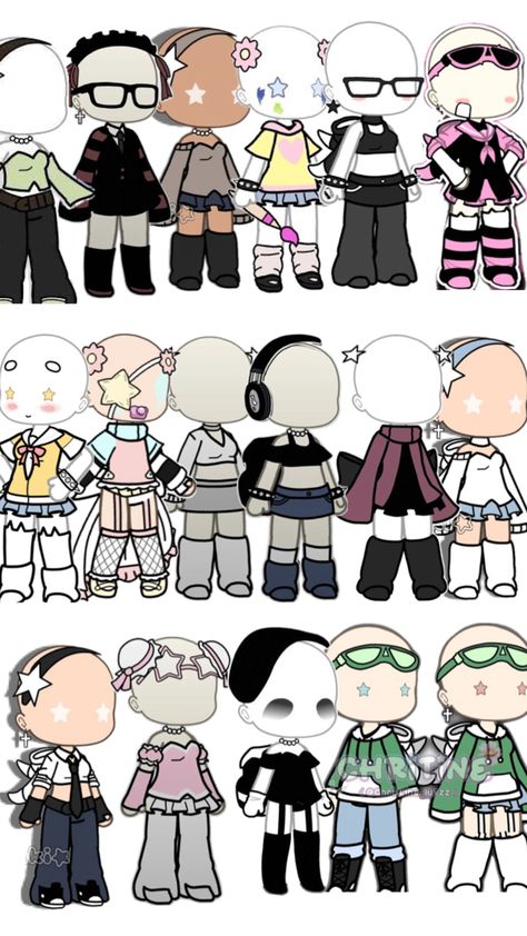 Gacha Life Sleep Outfits, Gacha Base Poses Cute, Knight Outfit, 2000s Outfit, Chef Clothes, Roblox Guy, Characters Inspiration Drawing, Club Outfit Ideas, Gacha Ideas