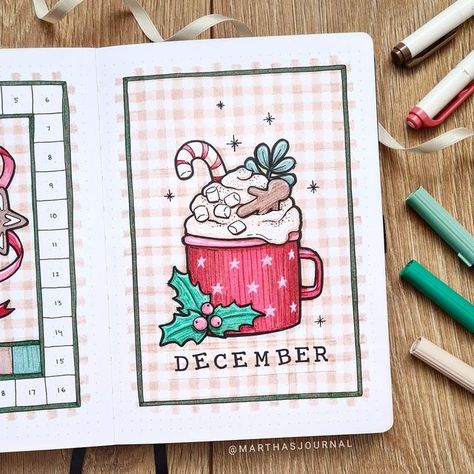 . ⊹ ｡*  ᴍᴀʀᴛʜᴀ ⊹ ｡･ . on Instagram: "🌟 Hello, December! 🌟 This month's theme is cozy christmas with allll the festive doodles! 🎄 • • • 🏷 #bulletjournal #bujo #bulletjournaling #planner #bujoideas #bujoinspo #bulletjournaladdict #bujobeauty #bujoinspiration #bulletjournalss #stationery #bulletjournalcommunity #planwithme #drawwithme #showmeyourplanner #discoverbulletjournal #lettering #bujomonthly #monthlyspread #hotchocolate #gingerbread #festive #cozy #christmas #drawing #planwithme #art #d December Journal Ideas Aesthetic, Bujo Christmas Theme, Bujo December Theme, Christmas Bujo Theme, December Bujo Theme, Bujo December Cover, December Journal Cover, Christmas Bujo Ideas, December Doodles