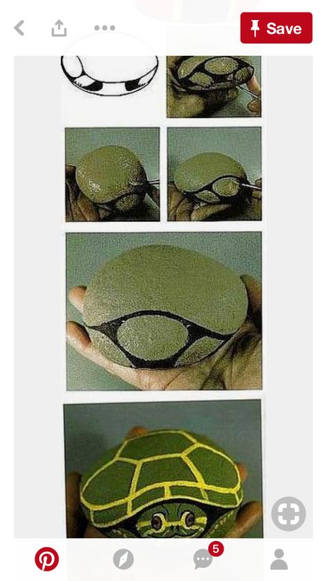 Turtle Painted Rocks, Rocks For Garden, Stones For Garden, Stones Aesthetic, Rock Animals, Garden Rock Art, Rock Painting Tutorial, Painted Rock Animals, Mandala Rock Art