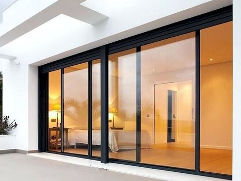 Decorate Your Home with the Best Interior Glass Door #GlassDoors #RoomDividers Best Sliding Glass Doors, Aluminium Door Design, Pintu Interior, Glass Door Design, Sliding Doors Exterior, Sliding Glass Doors Patio, Glass Doors Patio, Aluminium Sliding Doors, Exterior Doors With Glass