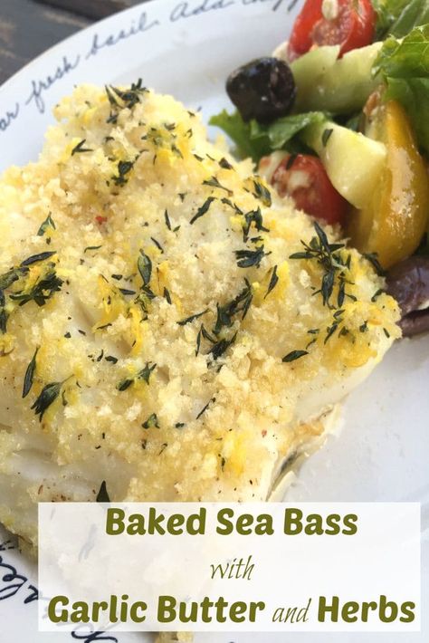 Sea Bass Fillet Recipes, Sea Bass Fillet, Sea Bass Recipe, Baked Sea Bass, Vegetable Bake Recipes, Bass Recipe, Multicultural Recipes, Recipe With Garlic, Sea Bass Recipes