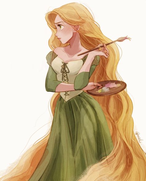 Rapunzel Concept Art, Tangled Rapunzel Hair, Classic Disney Movies, Rapunzel Hair, Tangled Rapunzel, Pixar Movies, Tarot Art, Classic Disney, Disney Ladies